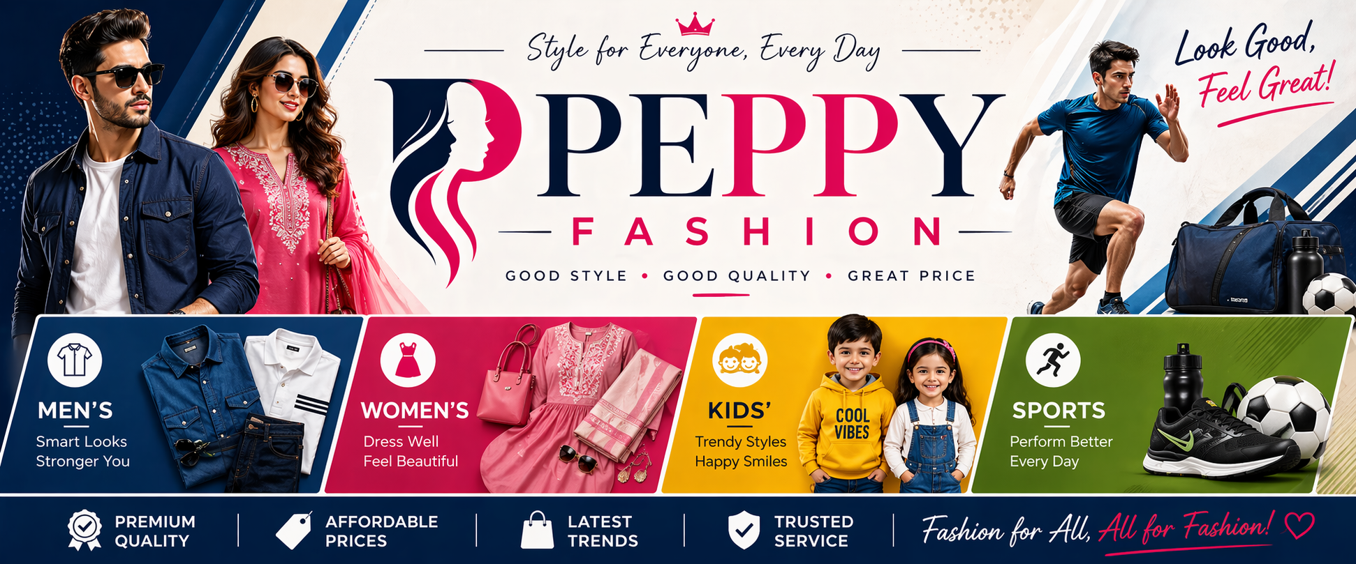 Peppy Fashion Main Banner